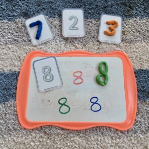 fun math game play dough number making