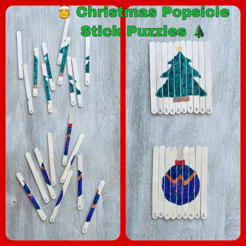 Early Learning Christmas Activities Popsicle Puzzles Early Education Zone