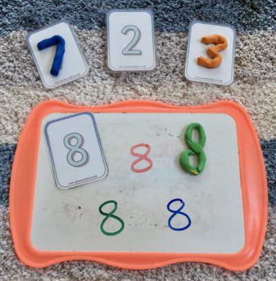 playdough number shapes activity