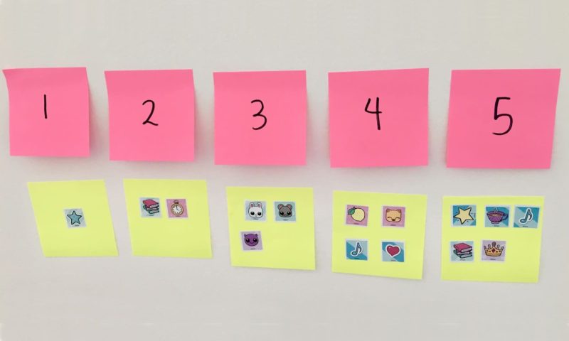 number sticker matching activity