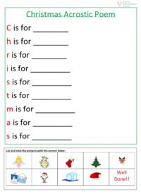 Christmas acrostic poem