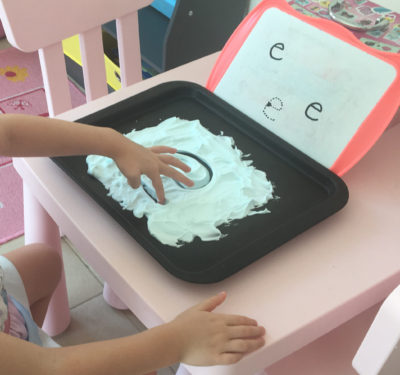 Messy letters: fun way to learn shapes and sounds