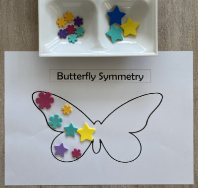 butterfly symmetry sticker activity