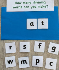 CVC rhyming words activity