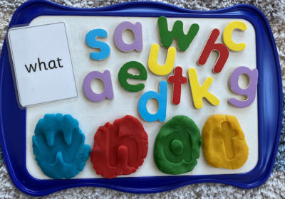 high frequency word play dough activity