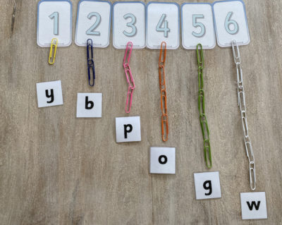 paper clip counting maths activity