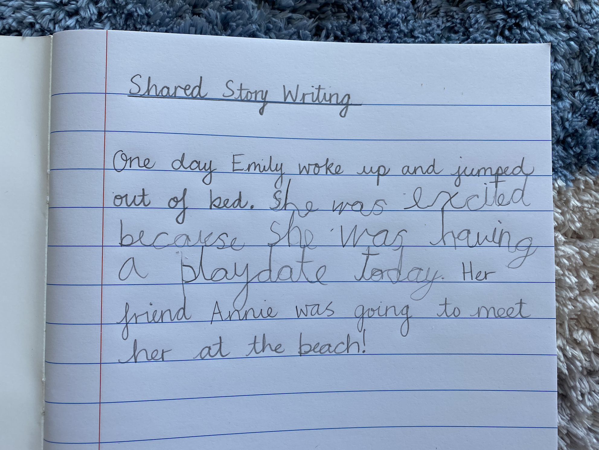 Shared story writing image