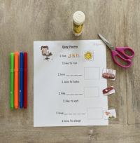 easy poetry simple rhymes activity