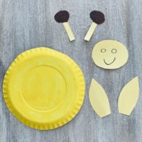 paper plate giraffe craft