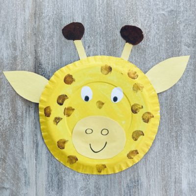 paper plate giraffe craft