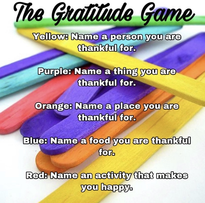 gratitude game thanksgiving activity elementary students