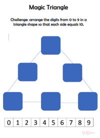 magic triangle printable worksheet