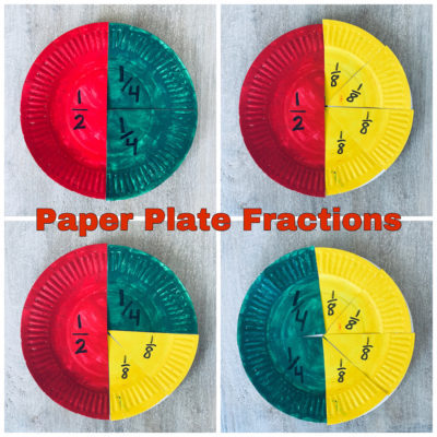paper plate fractions