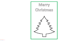 Christmas fingerprint tree card printable template
