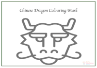 Chinese dragon free printable colouring mask 1