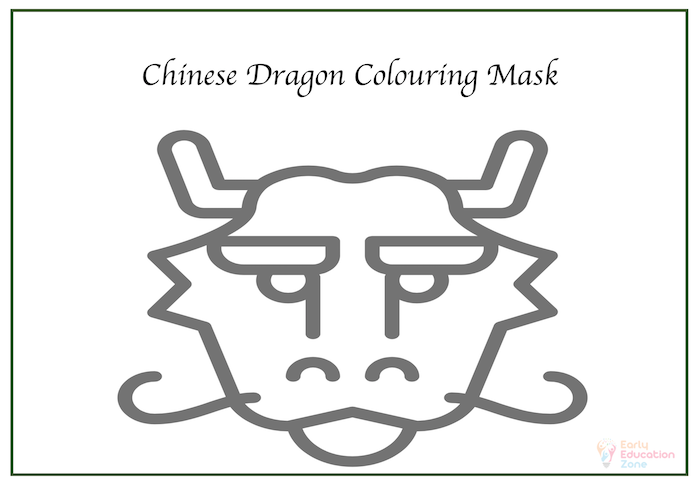 Chinese Dragon Colouring Mask 1 