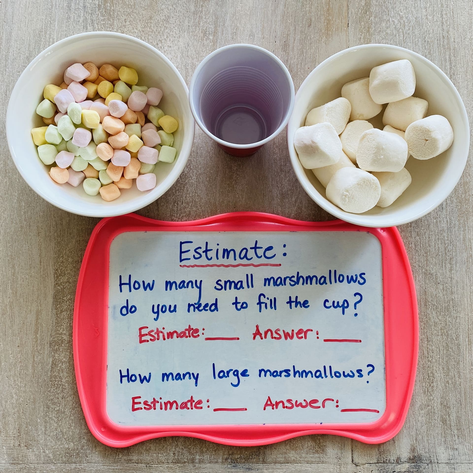 Marshmallow Estimating Maths Activity
