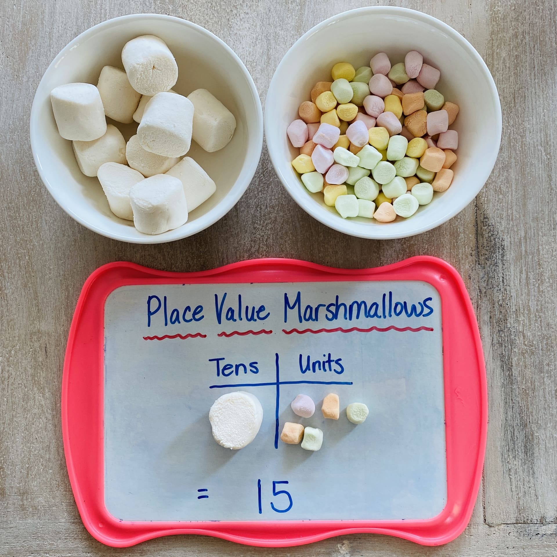 Marshmallow Place Value hands-on maths activity