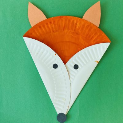 easy paper plate fox craft Fox in Socks Dr Seuss