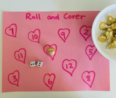 Roll and Cover Valentine's Day maths activity