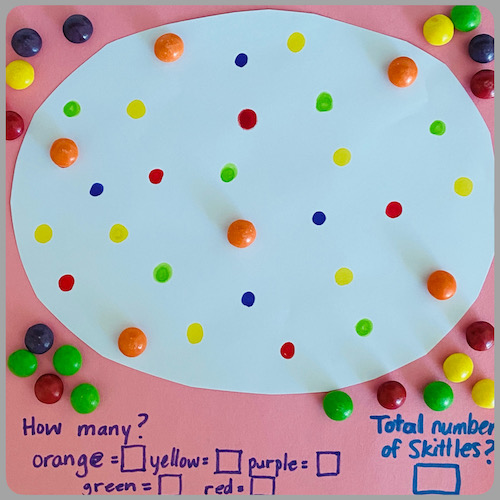 Skittles match-up colour recognition activity