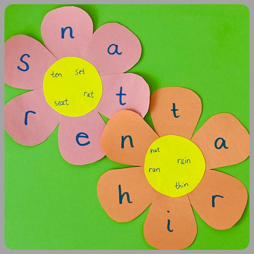 alphabet petals word building flower literacy activity