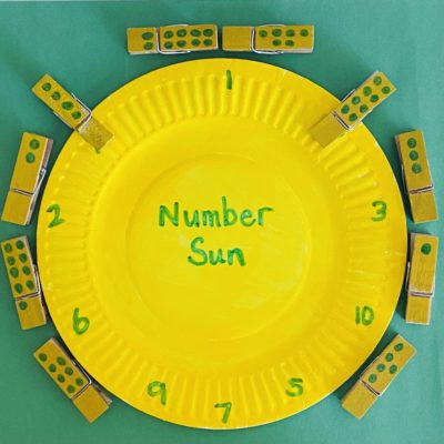 number sun match-up activity