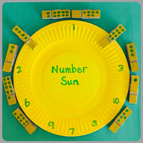 number sun one-to-one correspondence maths activity