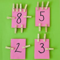clothes peg counting maths activity