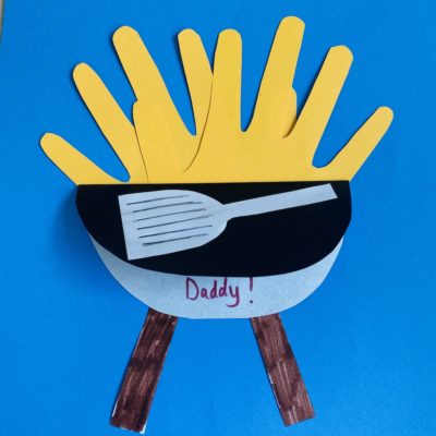 Father's Day handprint bbq card