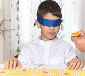 blindfold taste test sensory play activities