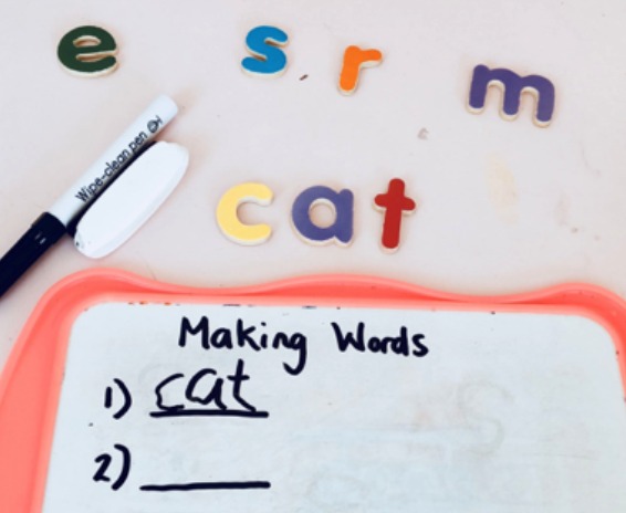 making new words from letters hands on phonics