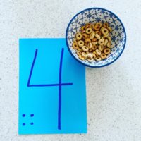Cheerios number recognition activity
